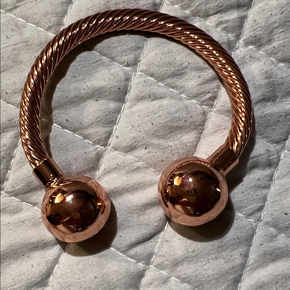Rose Gold Twisted Cuff Bracelet